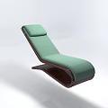Light Green Upholstered Lounge Chair With Modern Wooden Frame And Comfortable Design