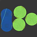 Colorful Round Garden Decor Accessories Outdoor Seating Cushions With Polka Dot Patterns
