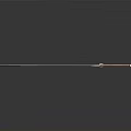 Traditional Long Handle Weapon with Metal Spearhead Forked Design and Wooden Grip