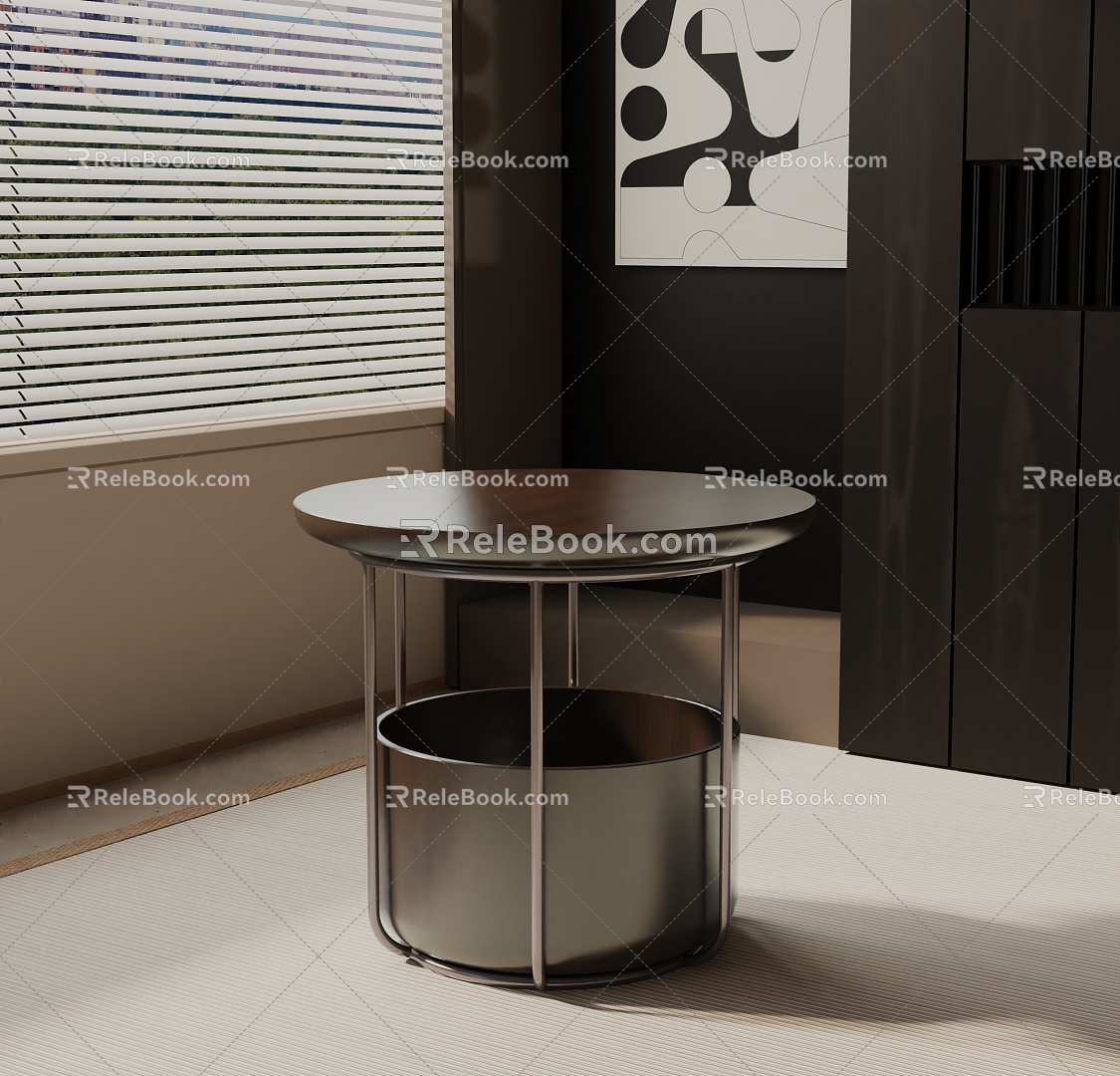 Modern Bedside Cabinet 3d model