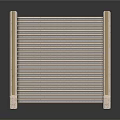 Modern Metal Radiator With Horizontal Slats For Home Heating System