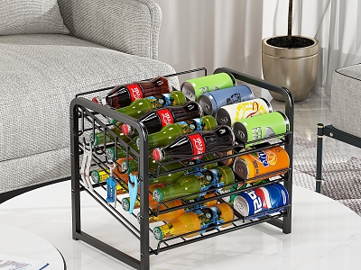 Coke can storage rack 3d model