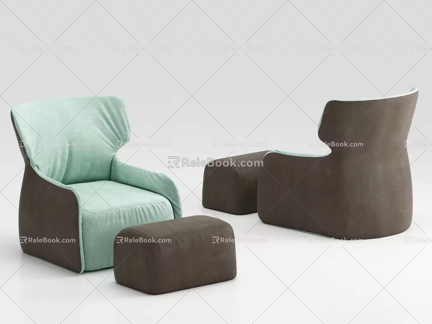 Modern single sofa 3d model