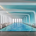 Modern Swimming Pool Simple Swimming Pool 3d model