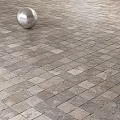 Two Tone Square Stone Tiles Patterned Flooring For Interior Exterior Spaces