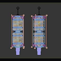 Traditional Chinese Style Furniture Lantern Shaped Wall Lamps With Gold Frame And White Shade