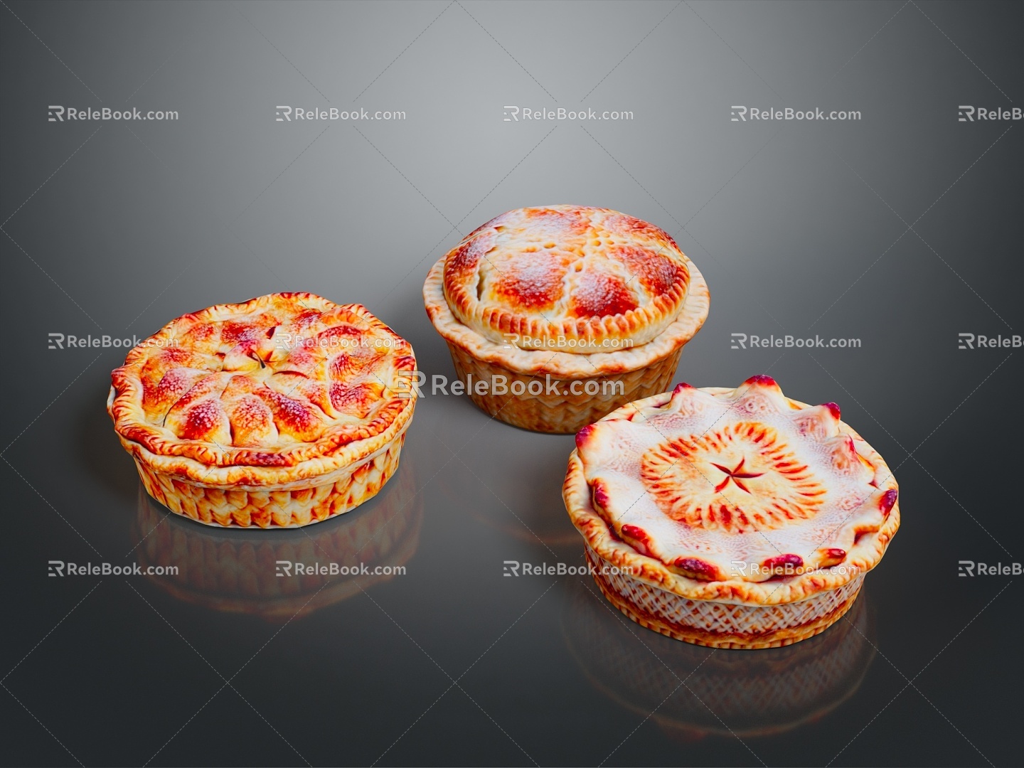 Egg Tart Birthday Cake Chocolate Cake Cake Cream Cake West Point Snack Honey Cake Dessert 3d model