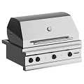 Stainless Steel Outdoor Grill With Built in Design And Control Knobs 3d model