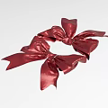 Red Metallic Glossy Bow Decorative Ornament Set for Home Decoration