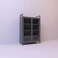Gray Modern Storage Shelf Unit With Multiple Open Shelves For Home Organization