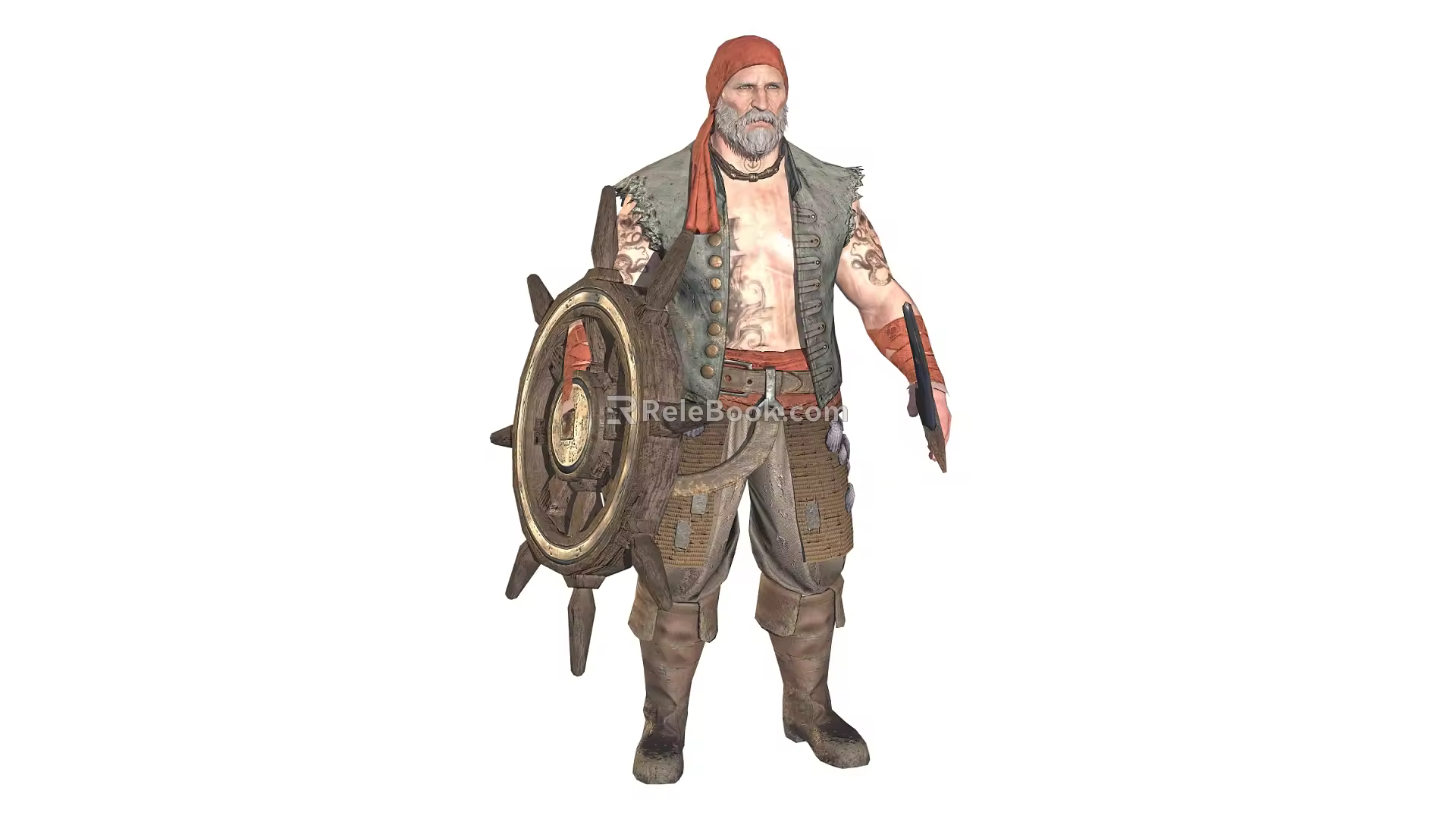 Modern game character pirates 3d model