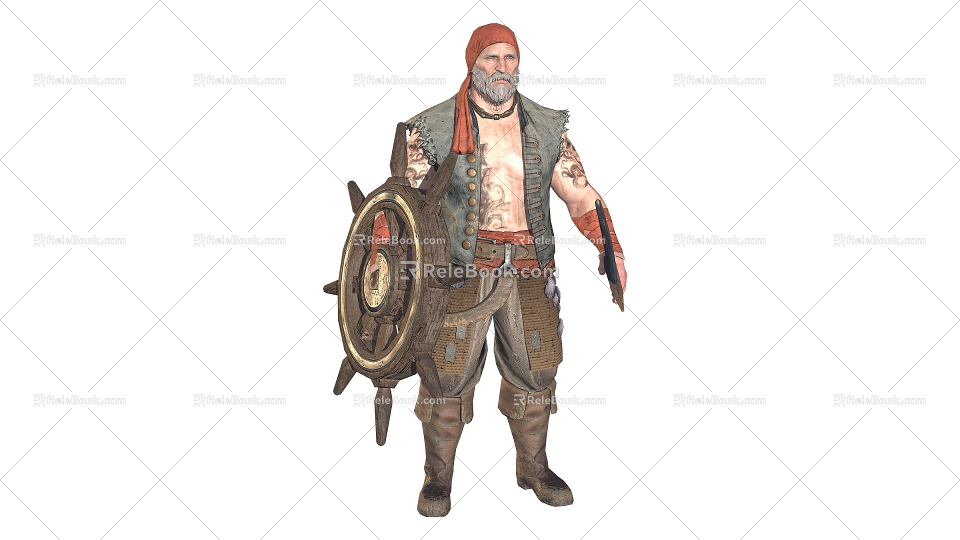 Modern game character pirates model