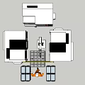 Large Industrial Manufacturing Equipment With Safety Guardrail And Worker Operating Pallets