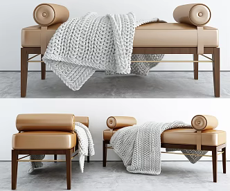 Modern Bed End Stool End View Cabinet Decorative Cabinet 3d model