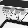 Industrial Equipment Sturdy Metal Frame Structure With Black Panel And White Components