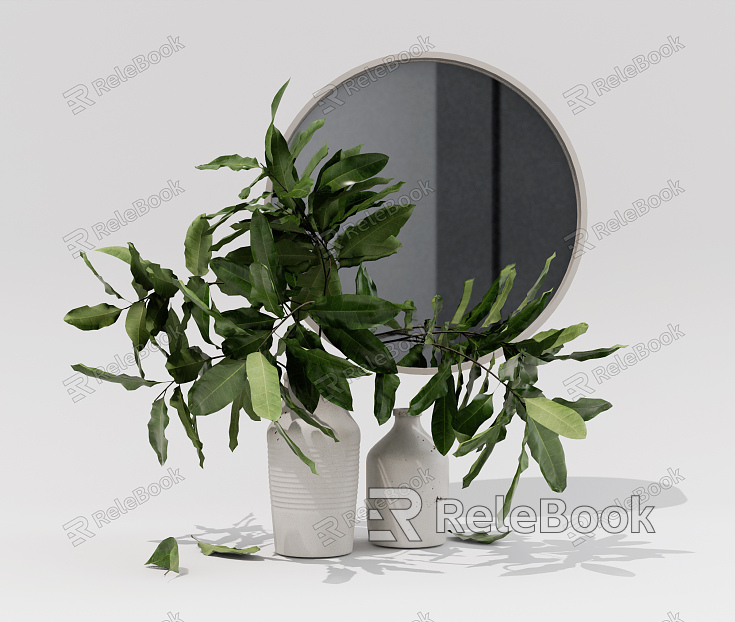 Modern vase floral ornaments model