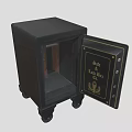 Black Commercial Safe With Open Door Lock And Wheels For Secure Business Storage