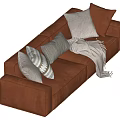 Middle-style multiplayer sofa 3d model
