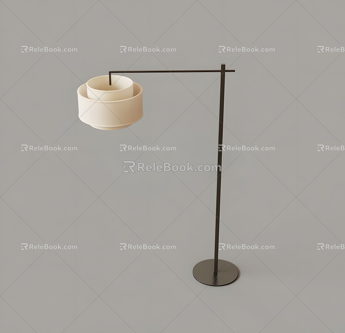 Floor lamp lamp electric lamp lamp floor lamp lamp lamp shade simple Chinese style 3d model