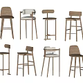 Wooden Bar Stools With Modern Design And Various Styles For Home And Office Spaces