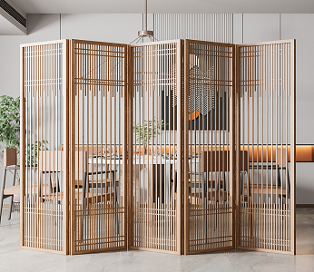 New Chinese Style Screen Partition 3d model