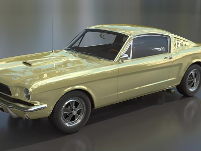 Classic Golden Sports Car With Vintage Design Sleek Body And Black Wheels 3d model