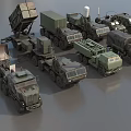 Military Vehicle Military Vehicle U.S. Military Vehicle Combination Guided Vehicle Material Transport Vehicle Antiaircraft Gun Low Face Number Low Model Simple Model Film and Television Grade Super Realistic High Precision 3d model