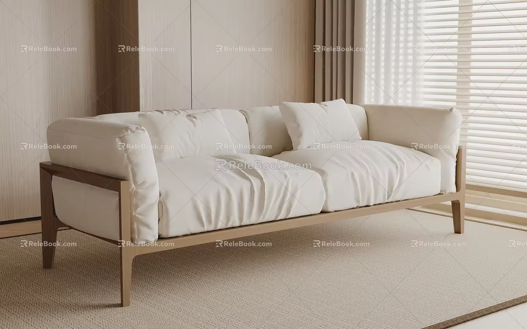 Double sofa 3d model