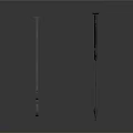 Black Metal Decorative Brackets With Curved Hook And Pointed End Design