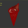 Baby Sleeping in Orange Ice Cream Cone With Red Scoop and Pink Rim
