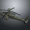 Military Helicopter With Rotors Radar Dome And Weapon Systems In Military Green Design