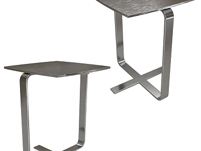 Modern Metal Side Table With Geometric Leg Design For Living Room Decorative Use 3d model