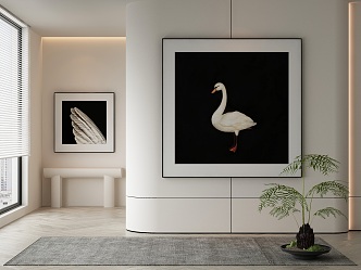 Modern Animal Painting Decorative Painting 3d model