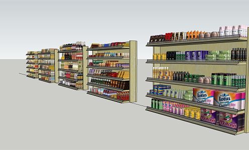 Modern Container Supermarket Container Display Rack Bookstore Cigarette Library 3d model