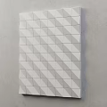 Modern 3D Geometric Wall Decor With Diamond Triangular Patterns In White Gray Tiles 3d model