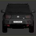 Gray Toyota SUV With Rugged Design Roof Rack And Black Windows