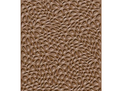 Brown Textured Wall Decor With Intricate Floral And Circular Patterns Design 3d model