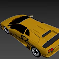 Yellow Sports Car With Sleek Aerodynamic Body And Alloy Wheels