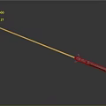 Yellow Lightsaber Design With Metallic Hilt And Glowing Blade Structure