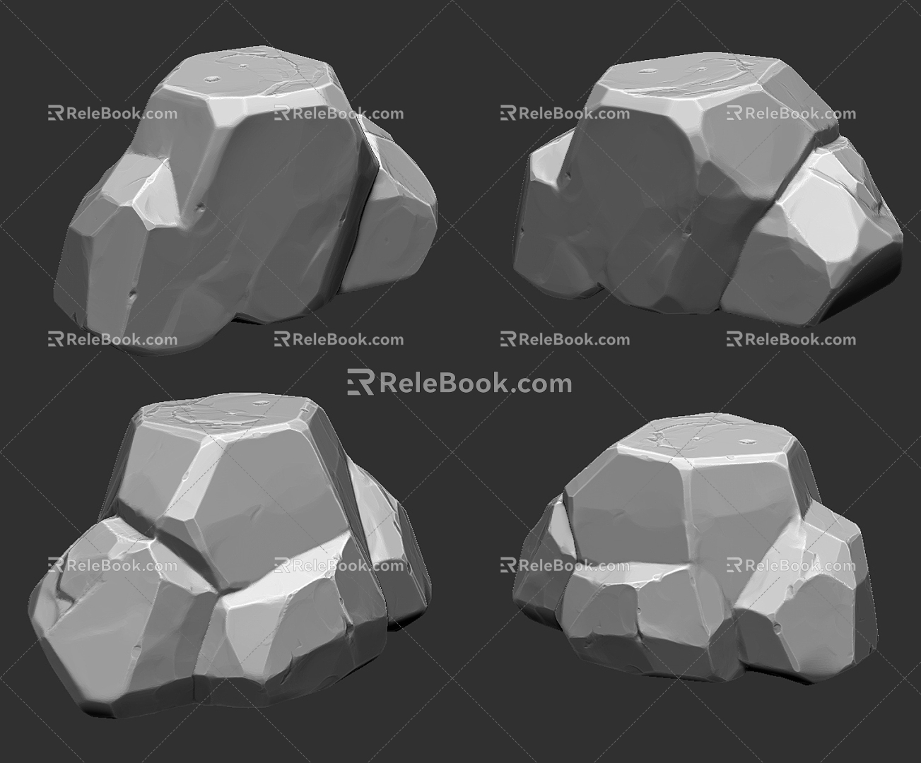 Staglized Stone 3d model