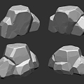 Staglized Stone 3d model