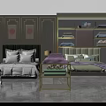 Modern Wedding Bedroom Furniture Specialty Store With Red Theme Display Cabinets And Beds
