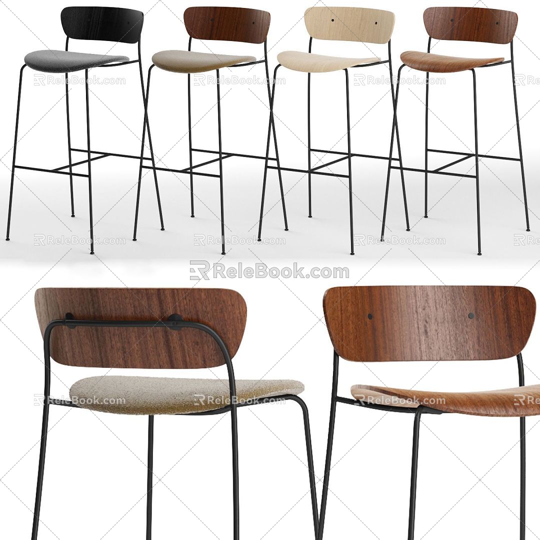 Nordic Bar Chair 3d model