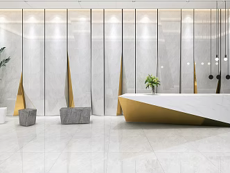 Modern Hall Hotel Lobby 3d model