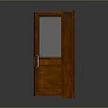 Wooden Doors With Glass Panels One Closed And One Open Design