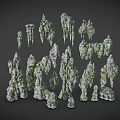 Natural Rock Formations In Various Shapes With Stalactites Stalagmites And Stone Structures