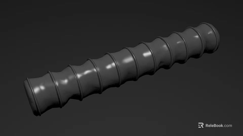 Modern Gray Spiral Design Decorative Ornaments Set with Smooth Surface 3d model