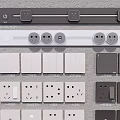 Switch socket combination mobile track socket 3d model