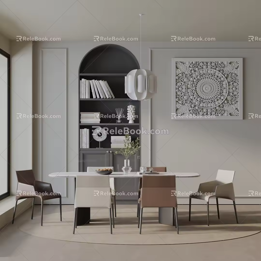 Modern table combination 3d model