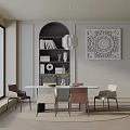 Modern table combination 3d model